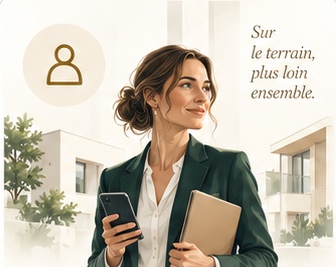 Illustration d’une agente avec son dossier avant un rendez-vous